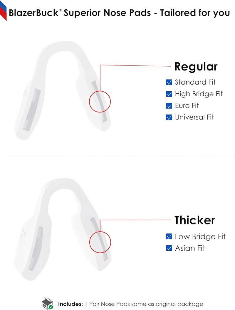 BLAZERBUCK Replacement Nose Piece Nose Pads for Oakley Metalink OX8153 Eyeglasses - Image 4
